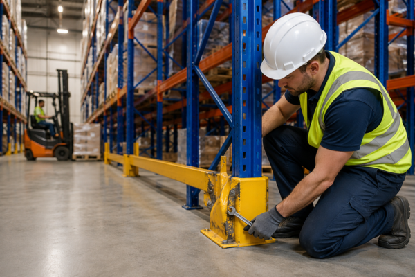 inspection de sécurité dans un entrepôt